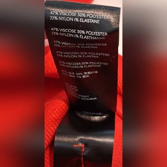 Anthropologie Red Off The Shoulder Medium Weight Sweater Sz M NWT - Picture 11 of 12